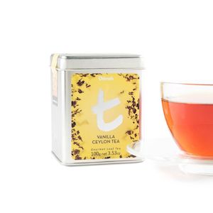 t-series Tin Caddy Vanilla Ceylon Black Tea 100g Loose Leaf Tea