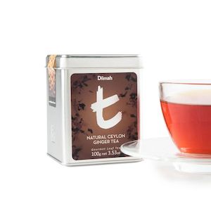 Tea wholesaling: t-series Tin Caddy Natural Ceylon Ginger Black Tea 100g Loose Leaf Tea