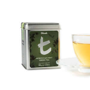 Tea wholesaling: t-series Tin Caddy Moroccan Mint Green Tea 80g Loose Leaf Tea