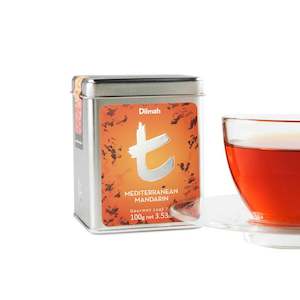 Tea wholesaling: t-series Tin Caddy Mediterranean Mandarin Black Tea 100g Loose Leaf Tea