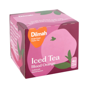 Dilmah Blood Orange Iced Tea Cans 4 x 330mL