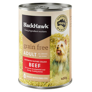 Black Hawk Dog Food Grain Free Beef Wet Food 400g