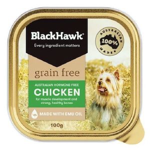 Black Hawk Dog Food Grain Free Chicken Wet Food Tray 100g