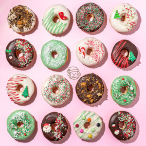 Christmas Assorted Rings Donut Box