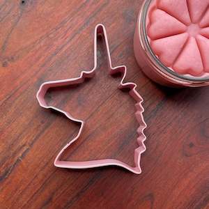 Pink Unicorn Head Dough Cutter