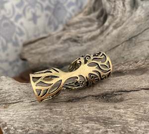 Large Tree of Life Brass Cuff