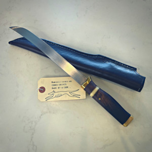 Handmade Filleting Knife & Leather Sheath