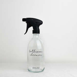 SECONDS - Clear Glass Spray Bottle 500ml Bathroom Cleaner