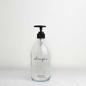 SECONDS - Clear Glass Bottle Pump Shampoo