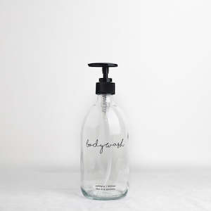 SECONDS - Clear Glass Bottle Pump Bodywash