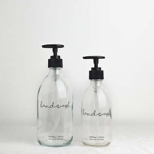 SECONDS - Clear Glass Bottle Pump Handwash