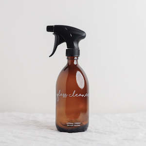 SECONDS - Amber Glass Spray Bottle 500ml Glass Cleaner