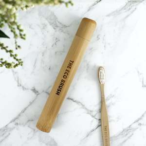 Bamboo Toothbrush Travel Case