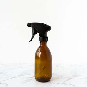 Amber Glass Bottle Trigger Spray - 300ml Plain