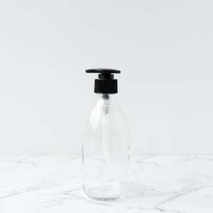 Clear Glass Bottle Pump - 300ml Plain