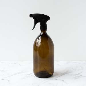 Amber Glass Bottle Trigger Spray - 1L Plain