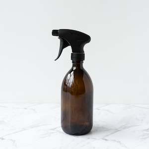 Amber Glass Bottle Trigger Spray - 500ml Plain