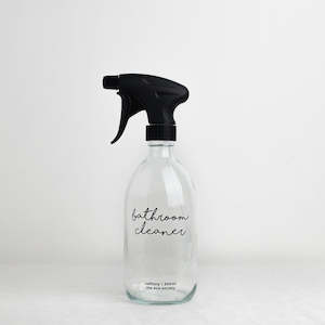 Clear Glass Spray Bottle 500ml Bathroom Cleaner