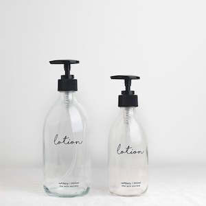 Clear Glass Bottle Pump Lotion