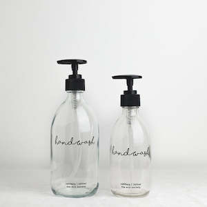 Clear Glass Bottle Pump Handwash