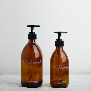 SECONDS - Amber Glass Bottle Pump Handwash