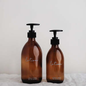 SECONDS - Amber Glass Bottle Pump Lotion