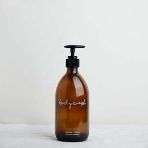 SECONDS - Amber Glass Bottle Pump 500ml Bodywash