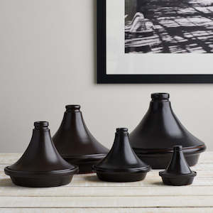 Spanish Terracotta Tagine Matt Black - 5 sizes