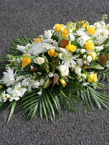 Flower: White Casket Spray