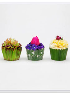 Floral Cupcakes Greeting Card