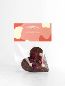 Raspberry Hazelnut Heart Chocolate