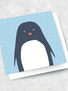 Flower: Penguin Greeting Card