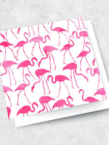 Flower: Flamingos Greeting Card