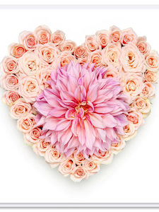 Dahlia Heart Greeting Card