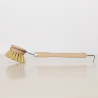 Dishwashing Brush And Replacement Brush Head - Natural Fibre Bristles