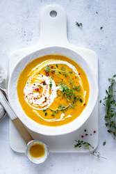 Regular And Petite Size Mains: Roast Pumpkin Soup