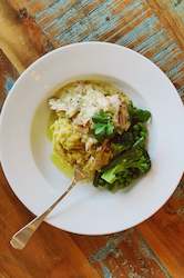 Tarragon Chicken with Kumara Mash and Steamed Greens