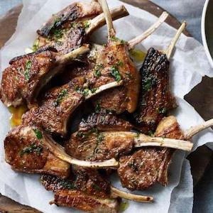 Spiced Lamb rack with chimichurri sauce