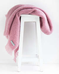 Windermere Mohair Throw - Peony