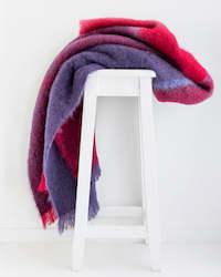 Windermere Mohair Designer Throw - Berry