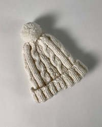 Souvenir: Merino Baby Beanie & Booties in Cream