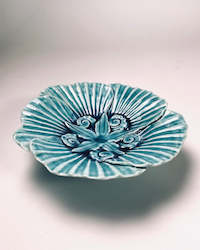 Ceramic Bowl - Scallop Shells with Starfish