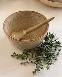 Ceramic Sugar Bowl & Spoon- Honey Speckled