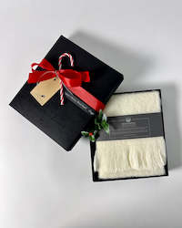 Xmas Gift Box - Organic Merino Scarf - Pearl