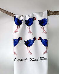 Tea Towel 100% Cotton - Pukeko Birds