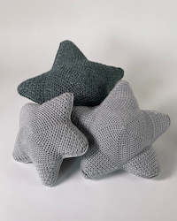 Knitted Star Cushions - Grey