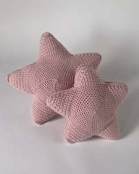 Knitted Star Cushions - Dusky Pink