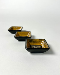 Ceramics - Handpainted Condiment bowls - Brown Tapa