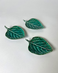 Leaf Trinket Dish - Dark Green - Super Cute