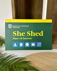 Wooden Sign - The Department of Relaxation - She Shed by Glenn Jones